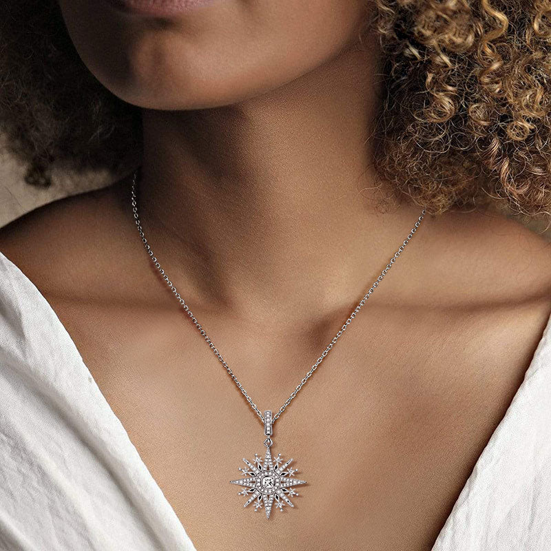Gnoce "Royalty Star" Necklace Sterling Silver Adjustable Length_3