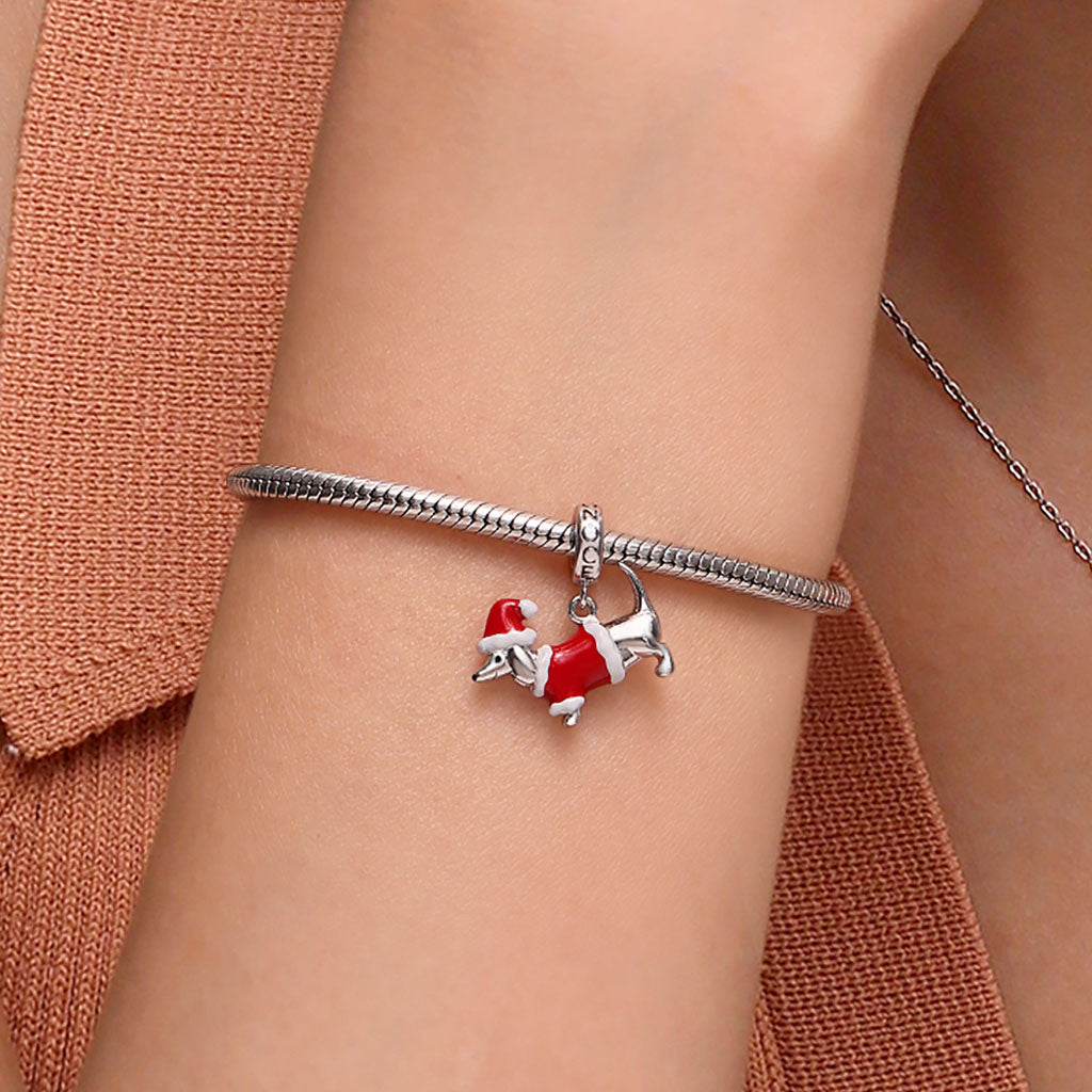 Gnoce Dachshund Dog Christmas Decor Pendant Dangle Charm_6