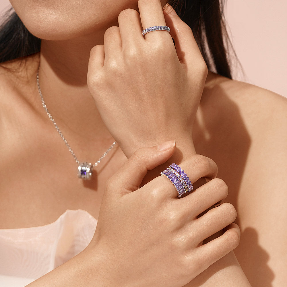 Amethyst Oval-cut Eternity Band Ring_6