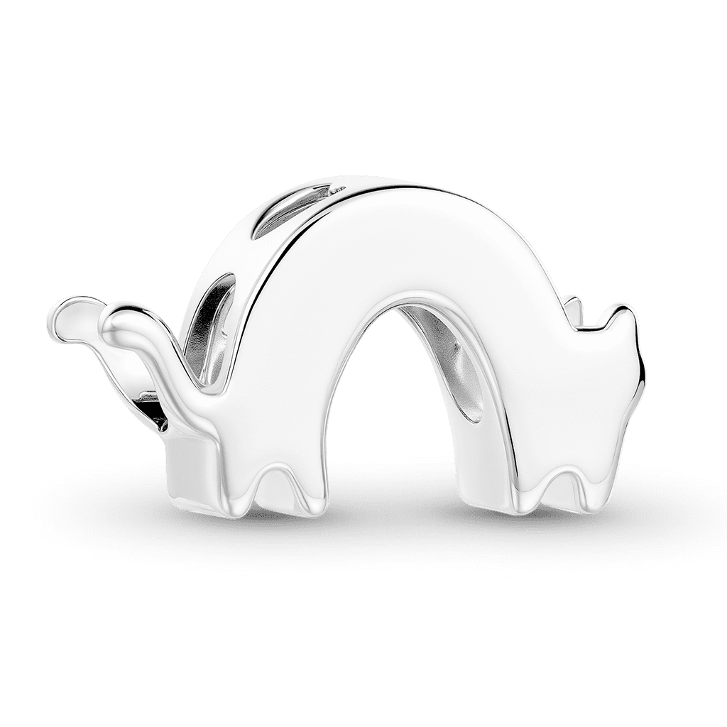 Gnoce Cat Rainbow Bridge Stopper Charm Platinum-plated Silver Blend_5