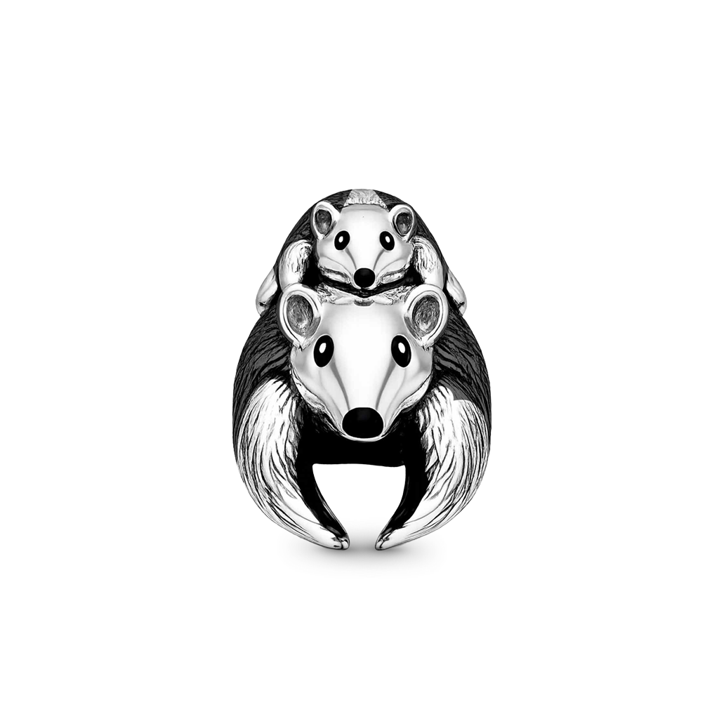 Gnoce Anteater Carrying Baby Charm Platinum-plated Silver Blend_6