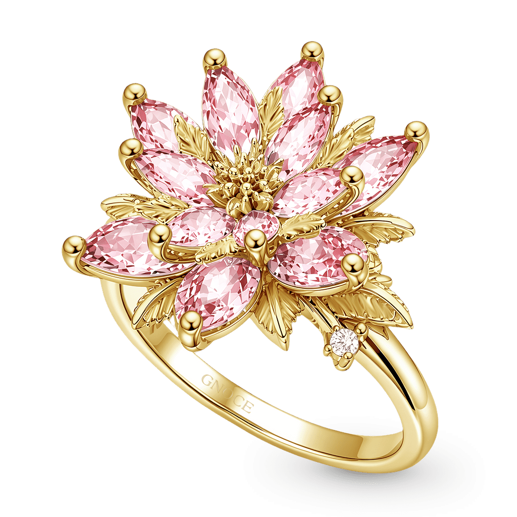 Gnoce Pink Lotus Pear-Cut Ring_5