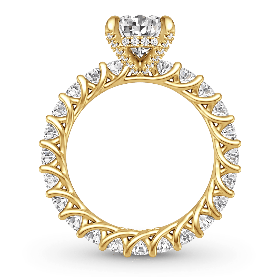 Gnoce Pear Cut Moissanite Diamond Ring_6