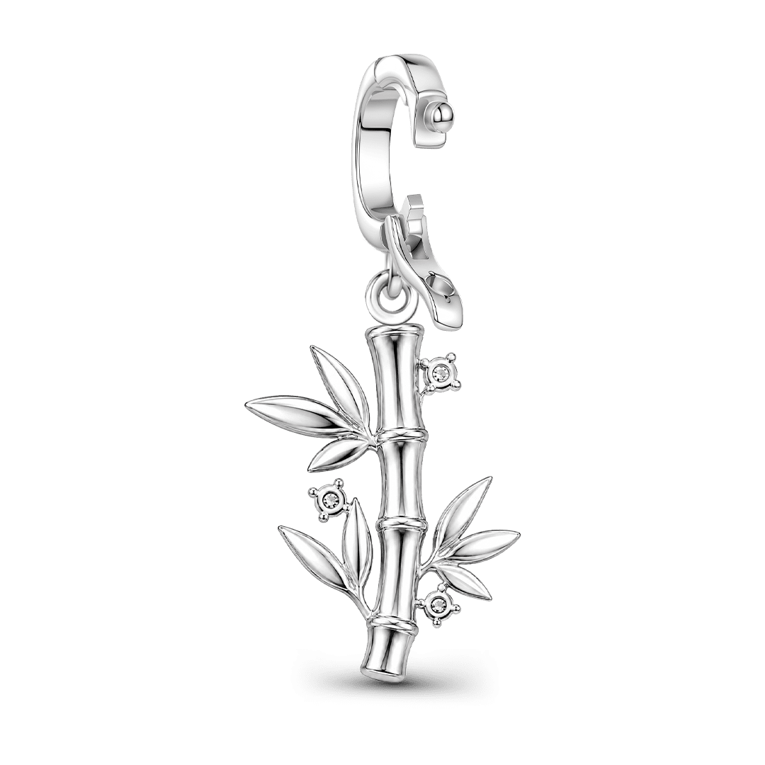 Gnoce Unbroken Bamboo Clasp Dangle Charm Platinum-plated Silver Blend_6