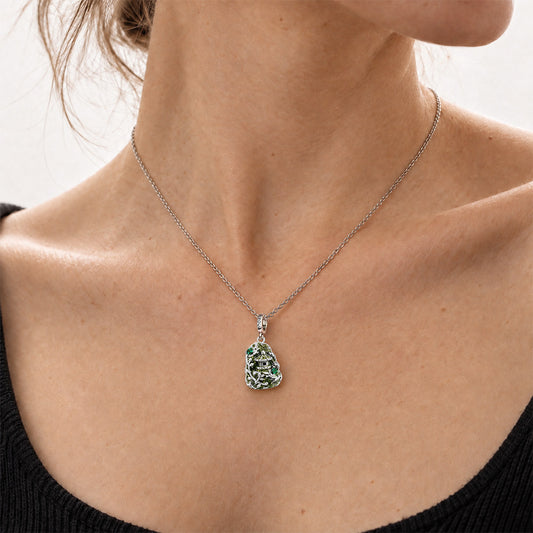 Gnoce The Unseen Moss Clasp Dangle Charm Platinum-plated Silver Blend_2