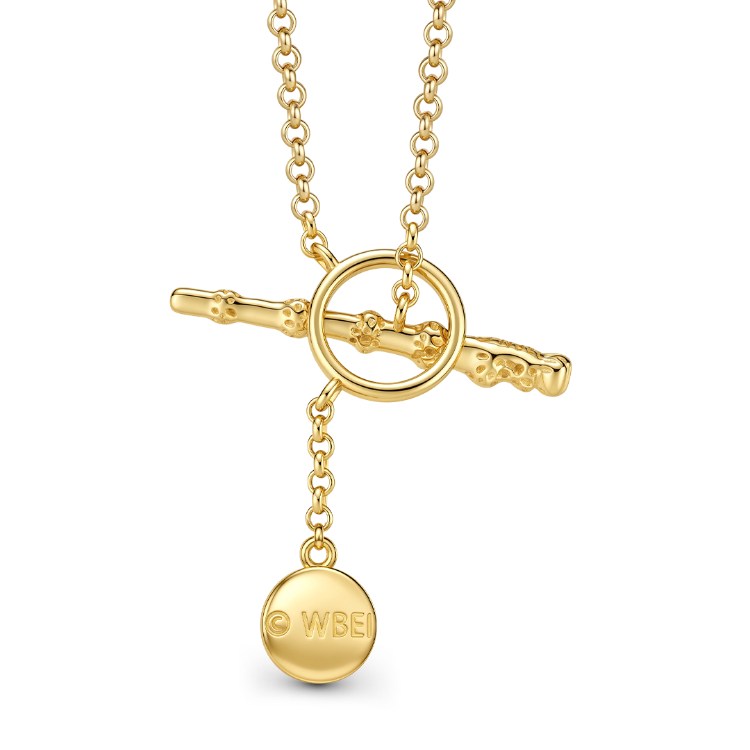 Gnoce Harry Potter Elder Wand Toggle Clasp Gold‑Tone Necklace_4