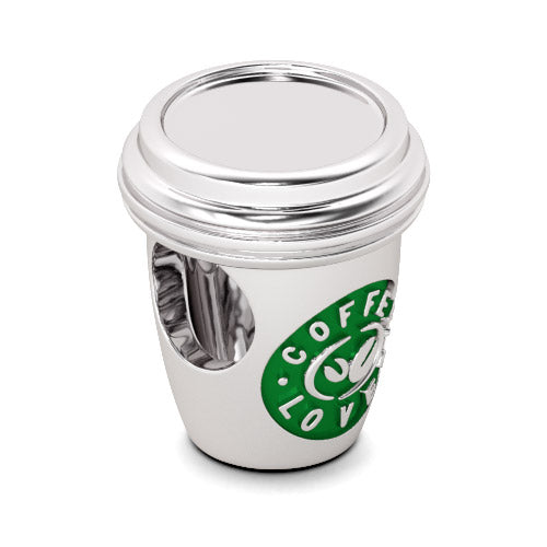 Gnoce Coffee Cup Charm Platinum-plated Silver Blend_3