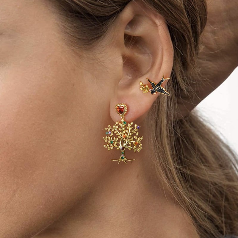 Gnoce Tree of Life & Swallow Earrings_3