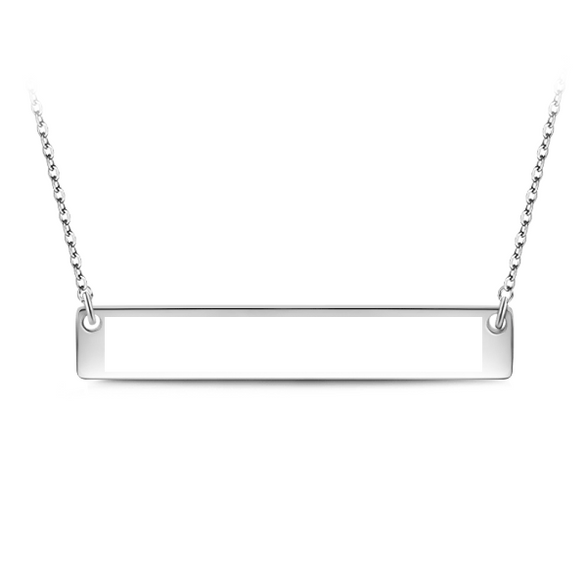 銀條項鍊 925 純銀珍珠鍊