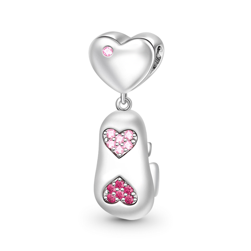 Gnoce Bow Knot Shoe Pendant Platinum-plated Silver Blend_2