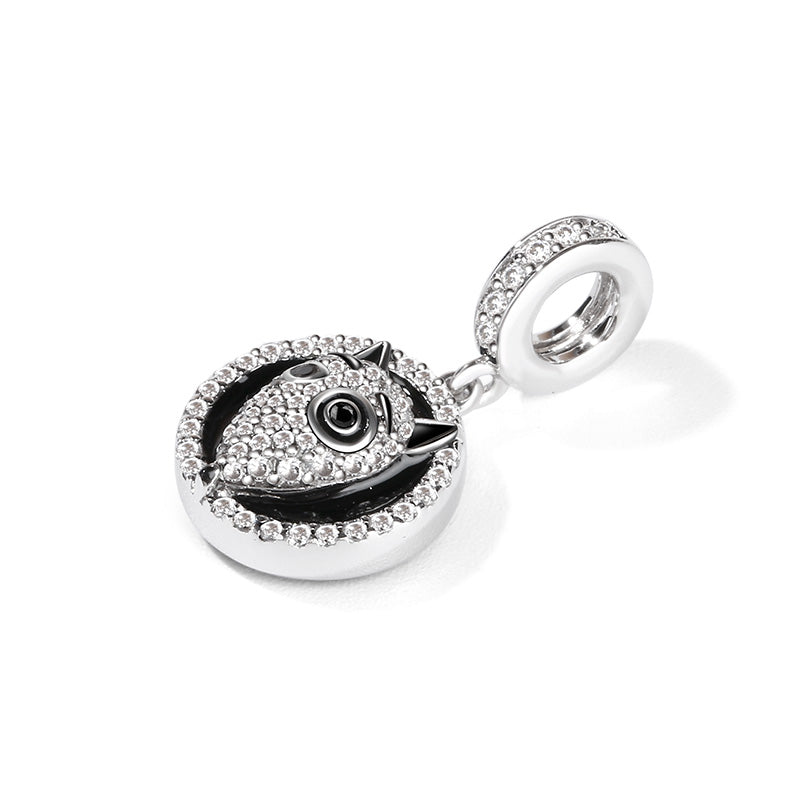 Gnoce "Frankenweenie" Bull Terrier Dog Photo Charm Pendant 925 Sterling Silver_3