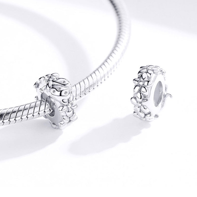 Ladybug & Petals Stopper for Charm Bracelets 925 Sterling Silver_2