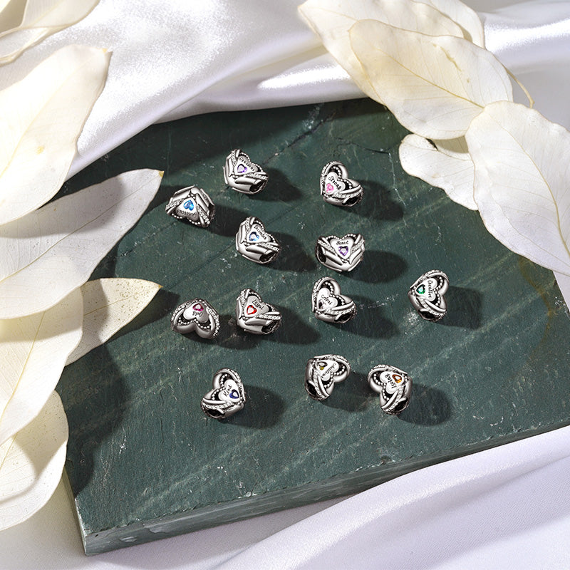 Gnoce Love Heart Birthstone Personalized Charm_3