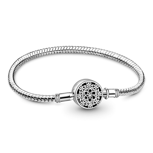 Gnoce Retro Lotus Basic Snake Chain Bracelet_1
