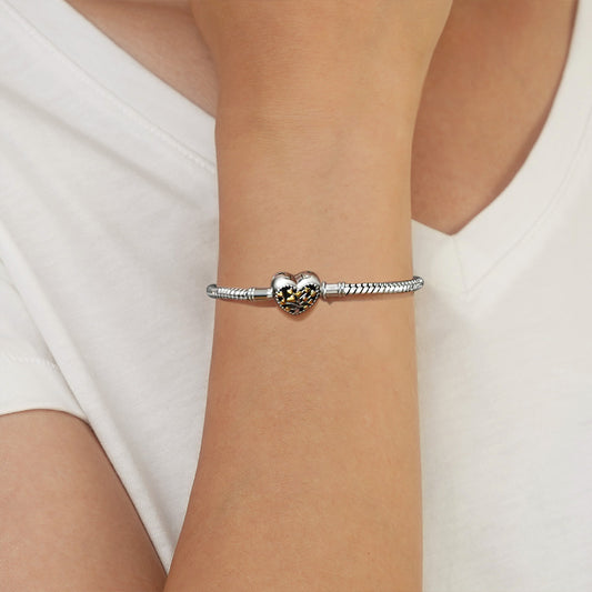 Gnoce Tree of Life Heart Basic Snake Chain Bracelet_6