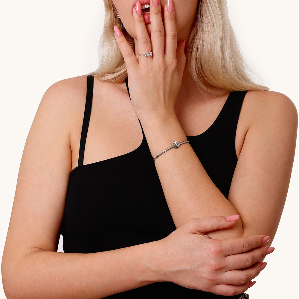 Gnoce Cute Pet Paws Stopper for Charm Bracelets 925 Sterling Silver_3