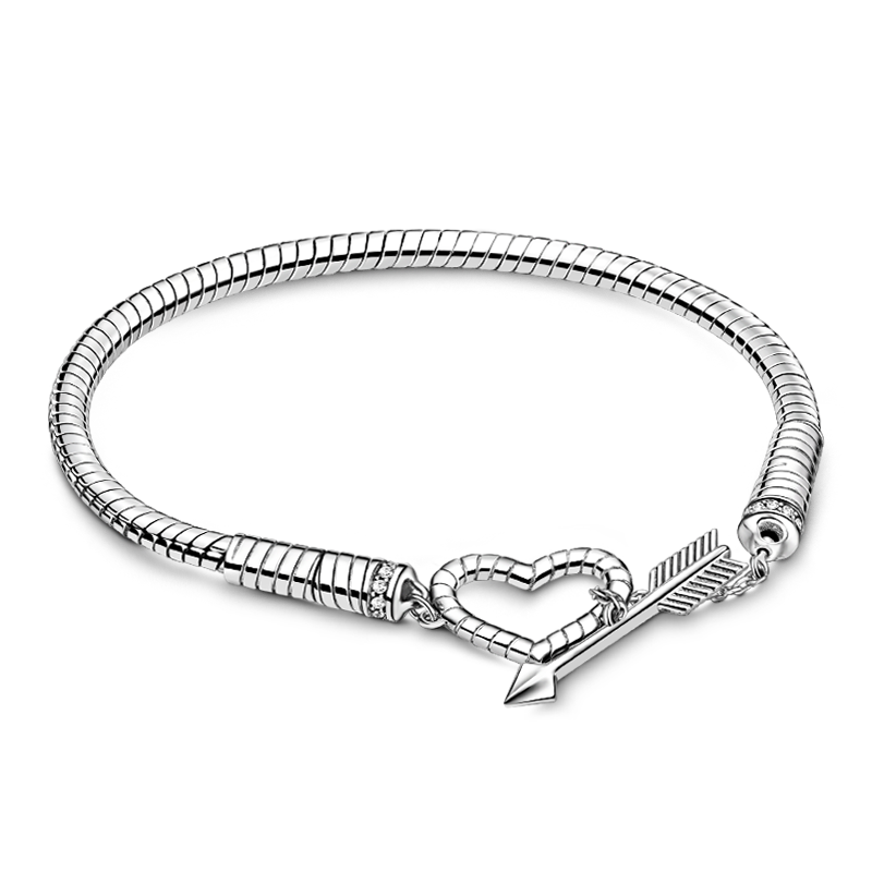Gnoce Arrow with Love Basic Snake Chain Bracelet_1