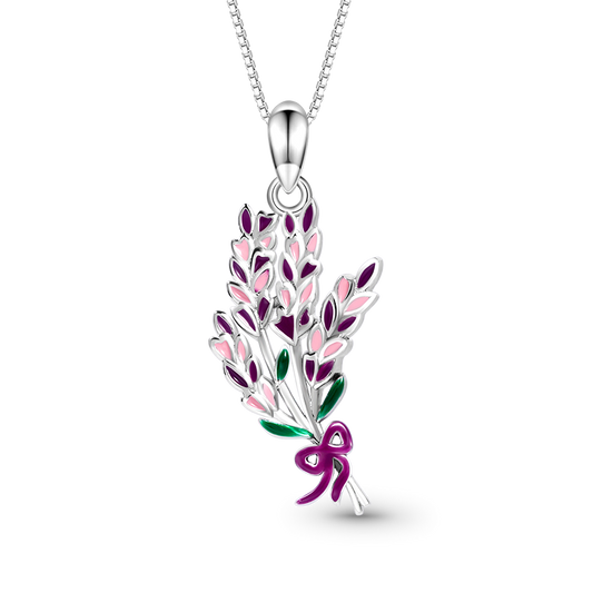 Gnoce Lavender Flower Necklace_1