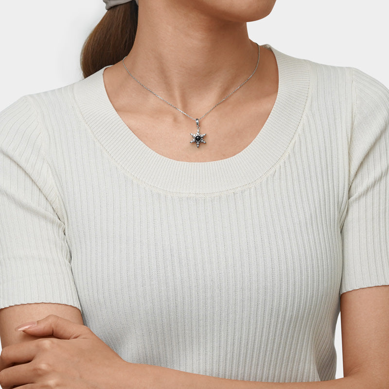 Gnoce Snowflake Personalized Photo Pendant Dangle Charm_5