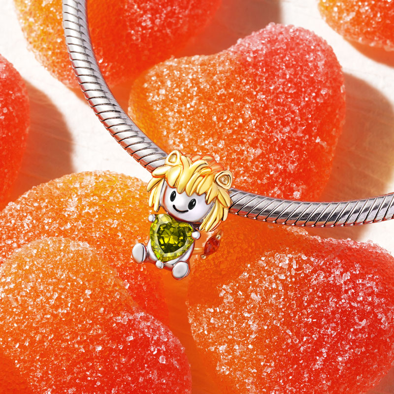 Gnoce Leo Constellation Embraces Heart Gem Charm_3