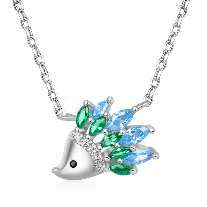 Gnoce Sparkling Hedgehog Necklace_1
