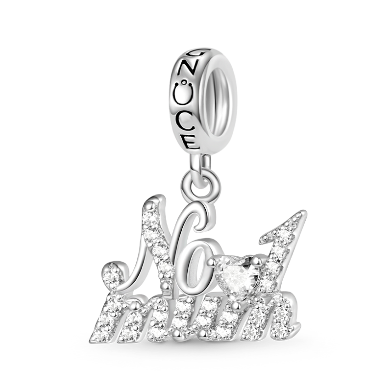 Gnoce Sparkling No.1 Mum Pendant Dangle Charm_1