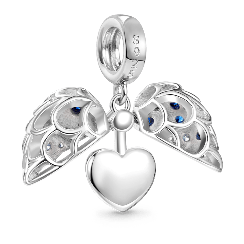 Gnoce Fish Scales Heart Engravable Pendant Dangle Charm_2