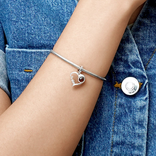 Gnoce Projection Sister Love Personalized Photo Pendant Dangle Charm_8