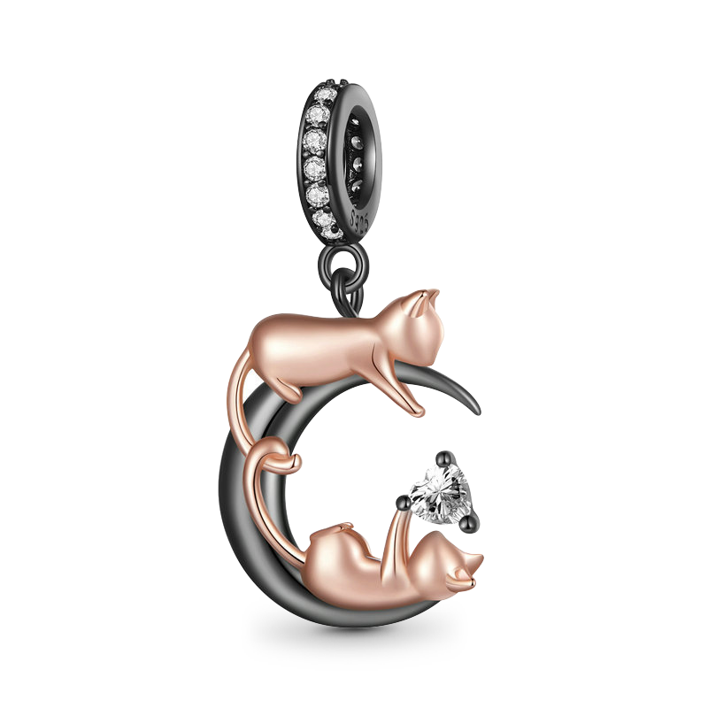 Gnoce Moon&Cats Pendant Dangle Charm_1