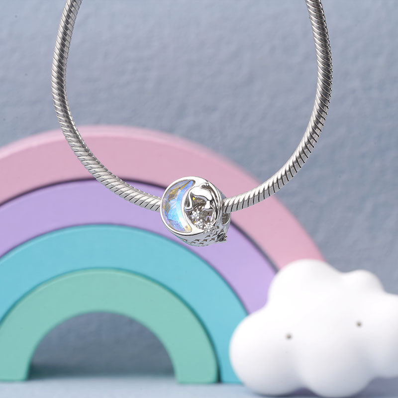 Gnoce Magic Moonstone Moon & Cat Charm_3