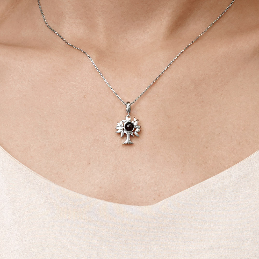 Gnoce Projection Tree of Life Personalized Photo Pendant Dangle Charm_6