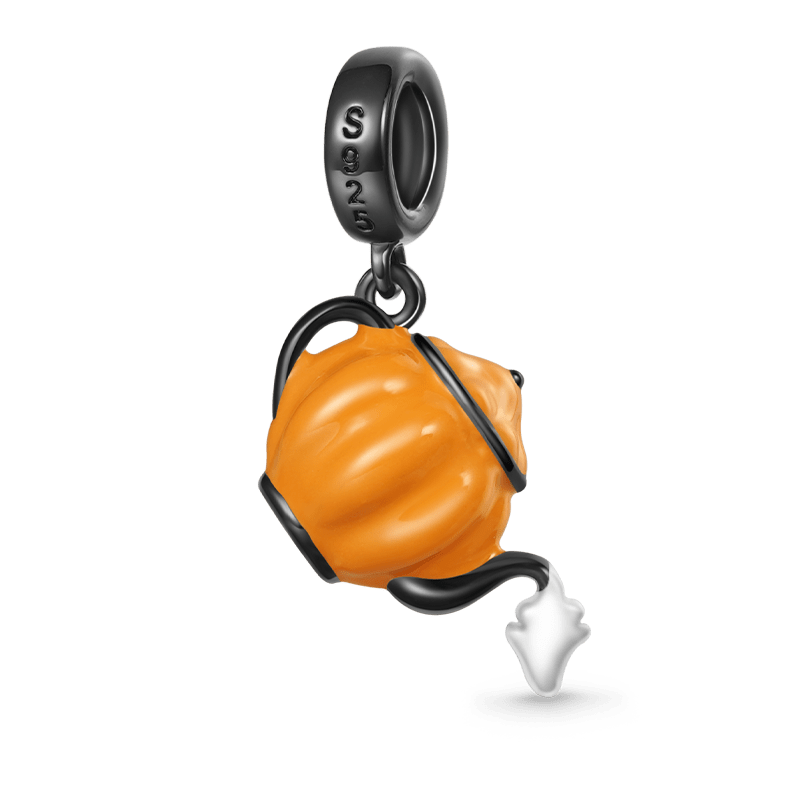 Gnoce Halloween Pumpkin Coffee Pot Pendant Dangle Charm_2