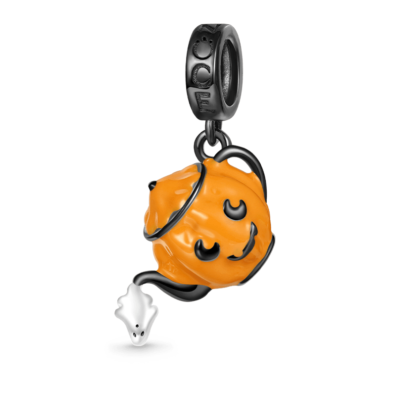 Gnoce Halloween Pumpkin Coffee Pot Pendant Dangle Charm_1