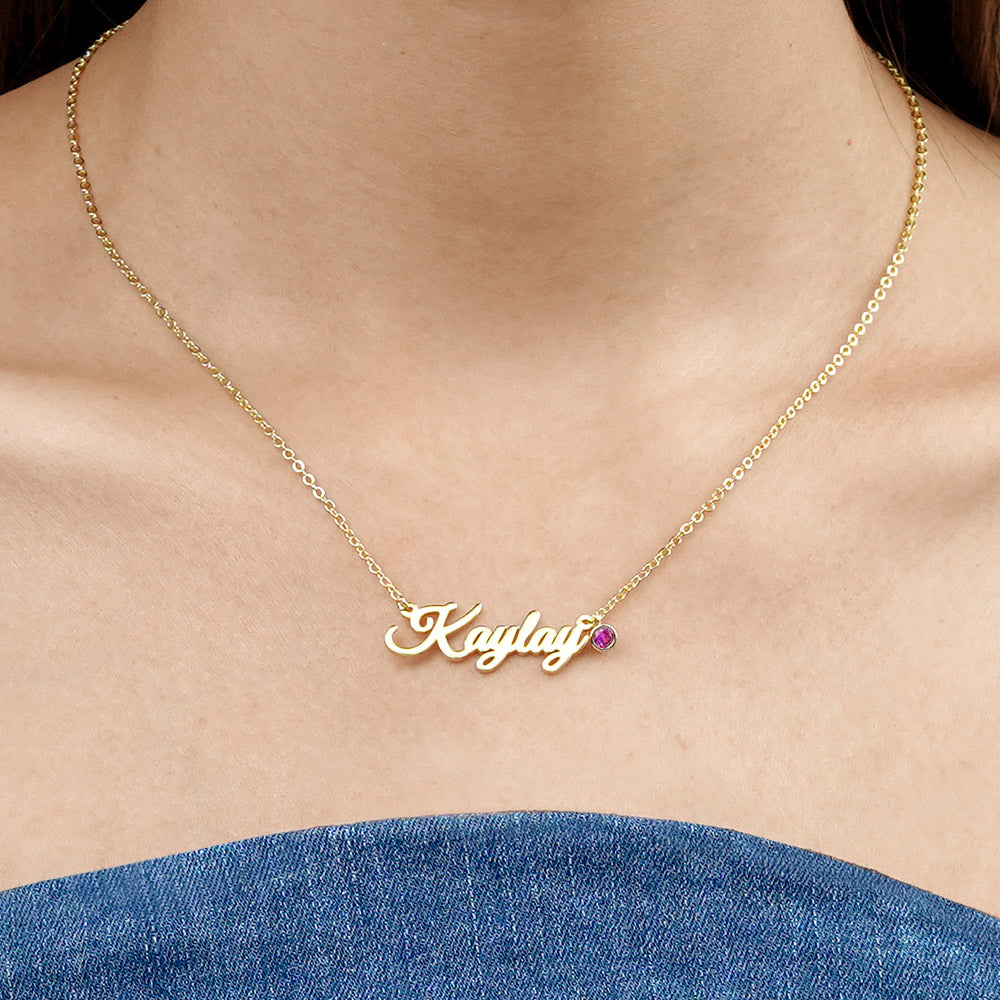 Amarley Personalized Name Necklace with Birthstone_5