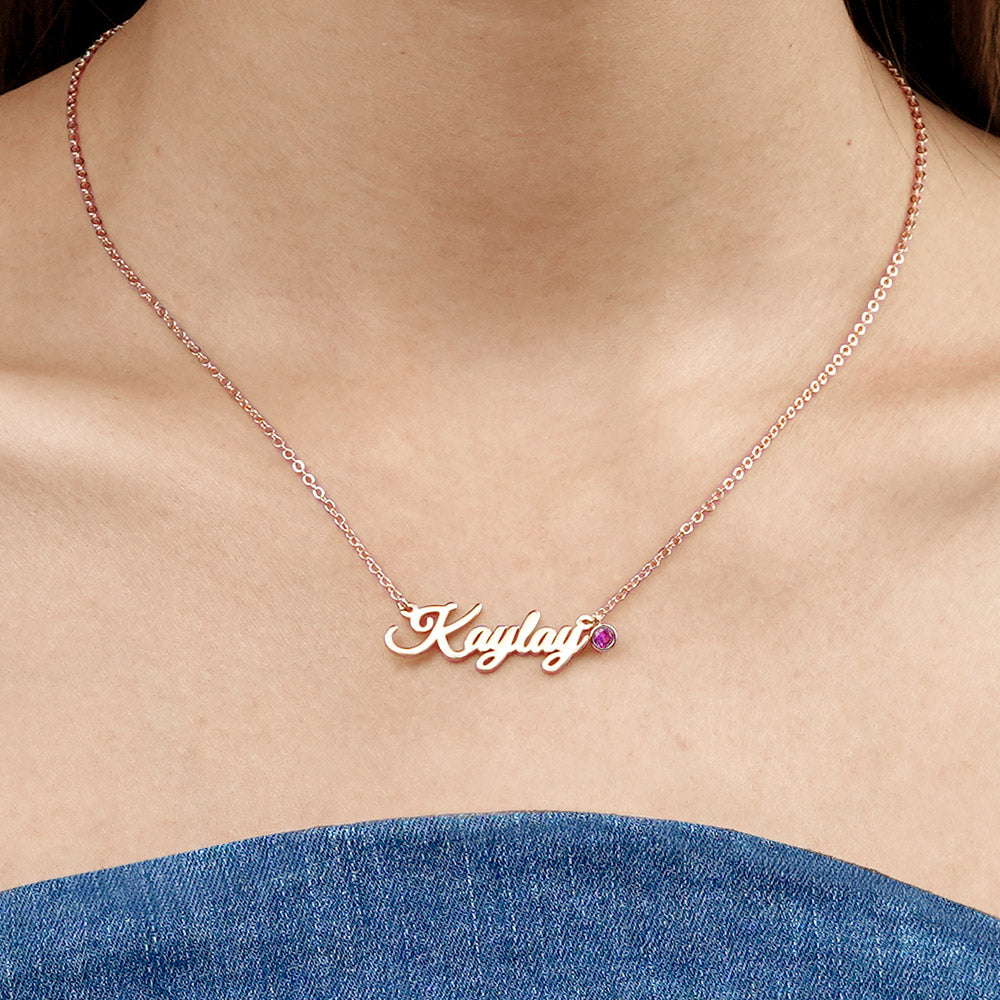 Amarley Personalized Name Necklace with Birthstone_7