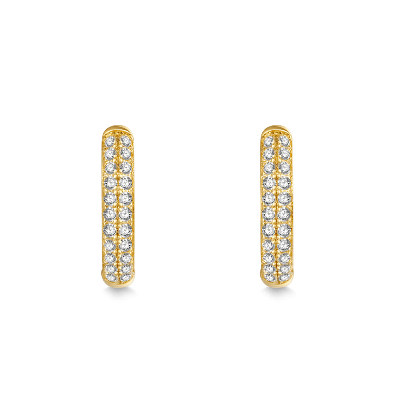 Gnoce Double Row Pave Circle Stud Earrings_1