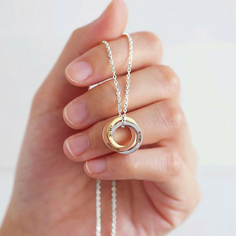 Gnoce Engraved 3 Names Round Necklace_2