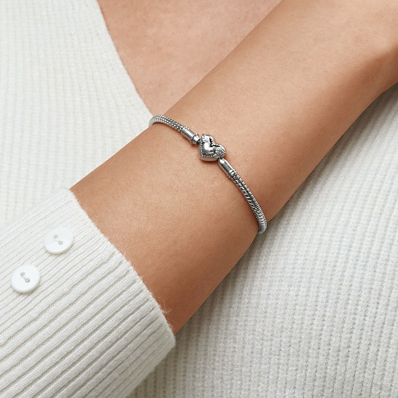 Gnoce Angel Wings Love Basic Snake Chain Bracelet_5