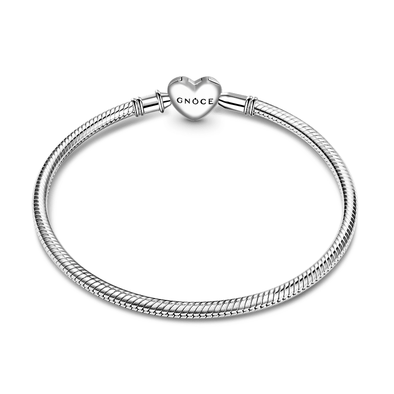 Gnoce Yellow Heart Basic Snake Chain Bracelet_2