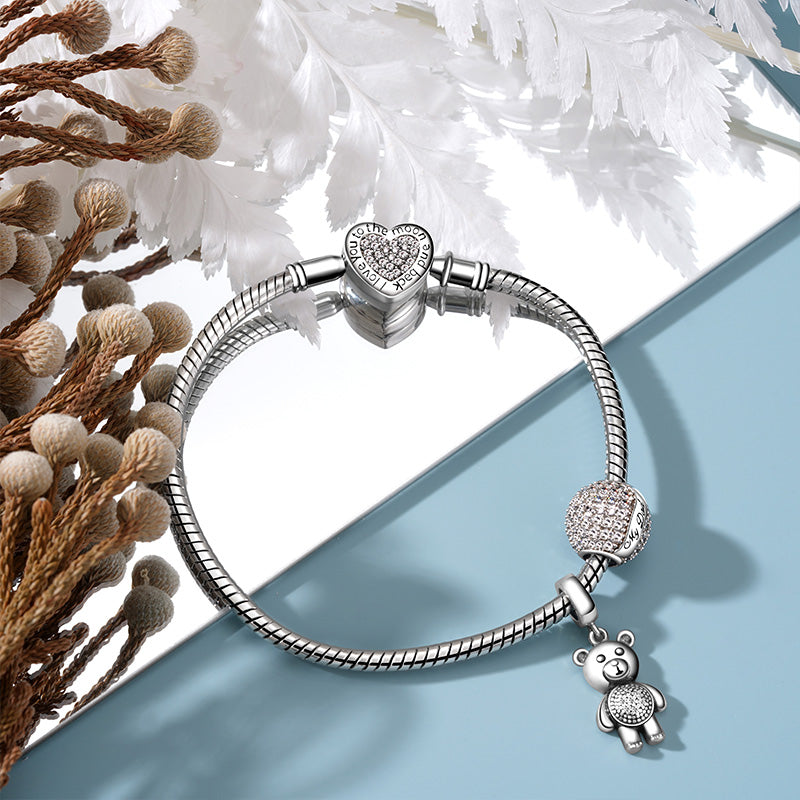 Gnoce “I love you to the moon and back” Love Basic Snake Chain Bracelet_3