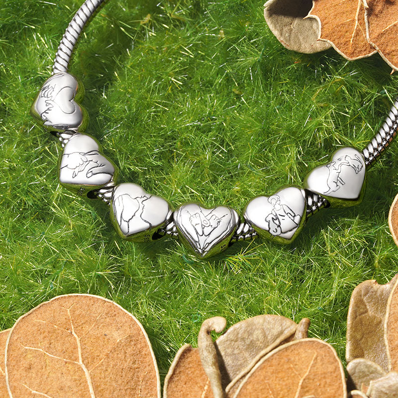 Gnoce "Friends Are Family We Choose" Love Heart Charm_3