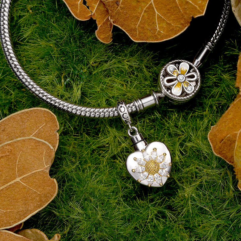 Gnoce "Forever In My Heart" Heart Memorial Urn Ashes Pendant Dangle Charm_4