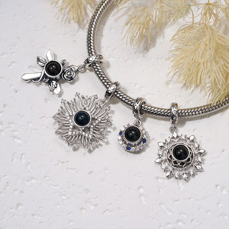 Gnoce Projection Star Personalized Photo Pendant Dangle Charm_2