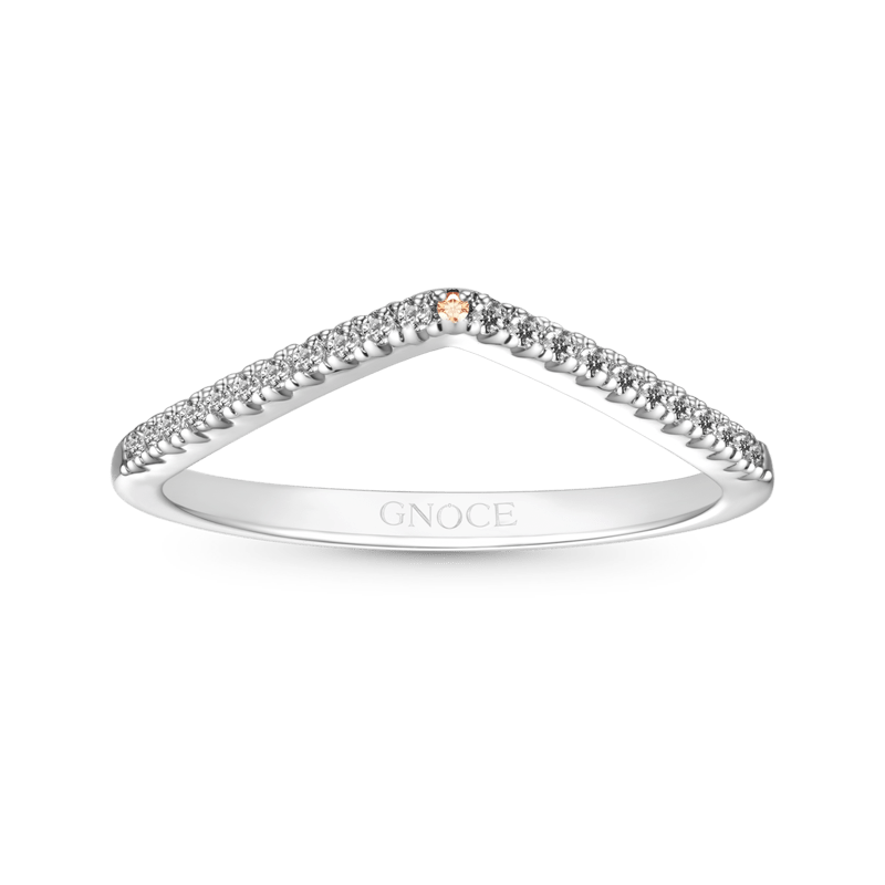 Gnoce Round Brilliant Stacked Diamond Ring Set_4