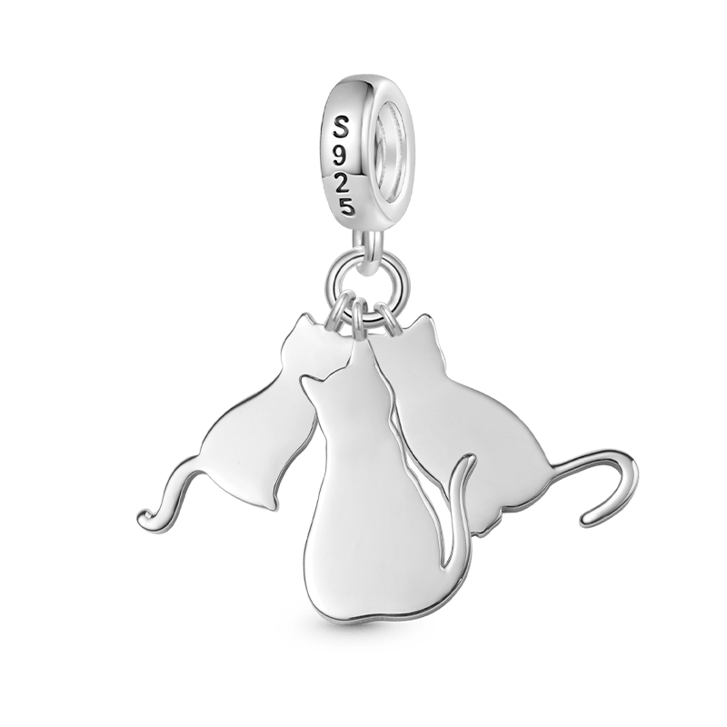 Gnoce Multi-pet Letters Personalized Cat Pendant Dangle Charm_2