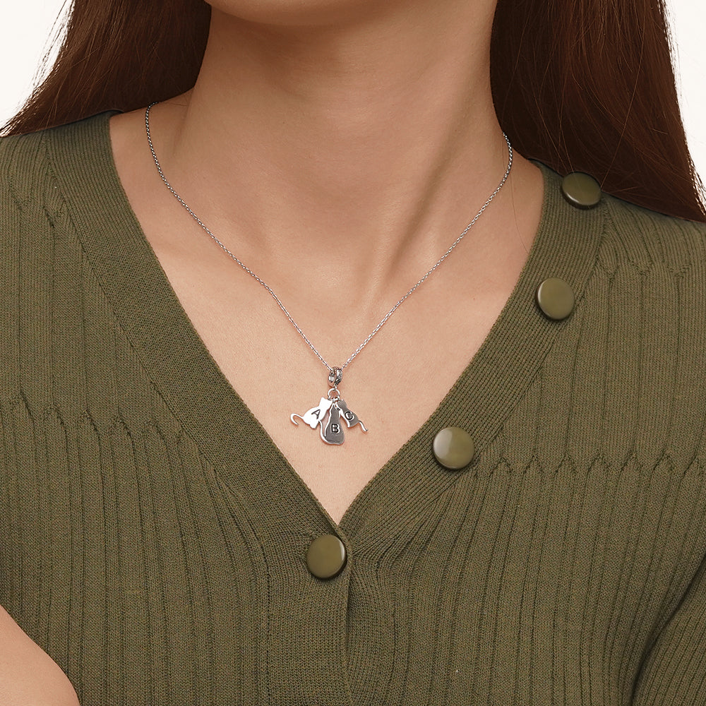 Gnoce Multi-pet Letters Personalized Cat Pendant Dangle Charm_5