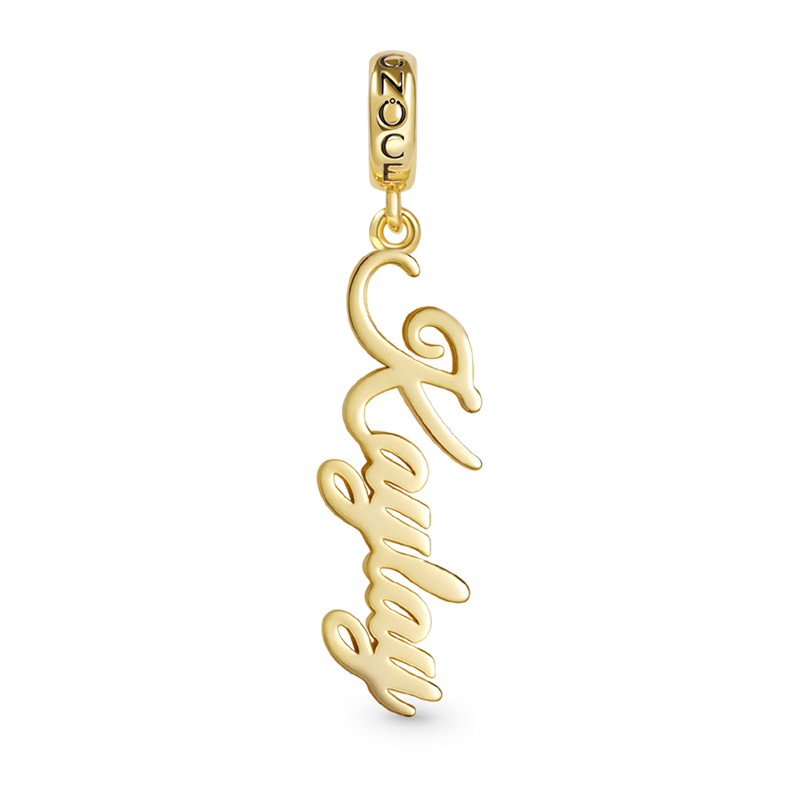 Gnoce Classic Name Engravable Pendant Dangle Charm_2