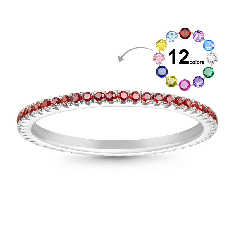 Gnoce Simple Birthstone Ring_1