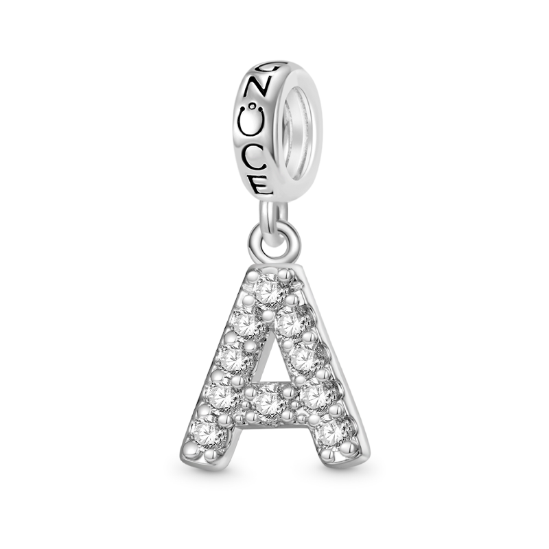 Gnoce Engravable Initial Birthstone Gift Pendant Dangle Charm_2
