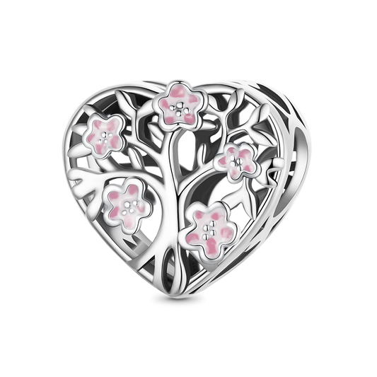 Gnoce Pink Tree of Life Heart Charm_1